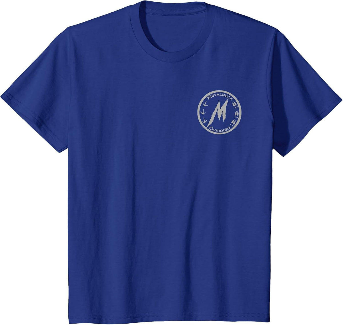 Flathead Catfish, Design on Back, Metalneck Outdoors T-Shirt - Royal Blue