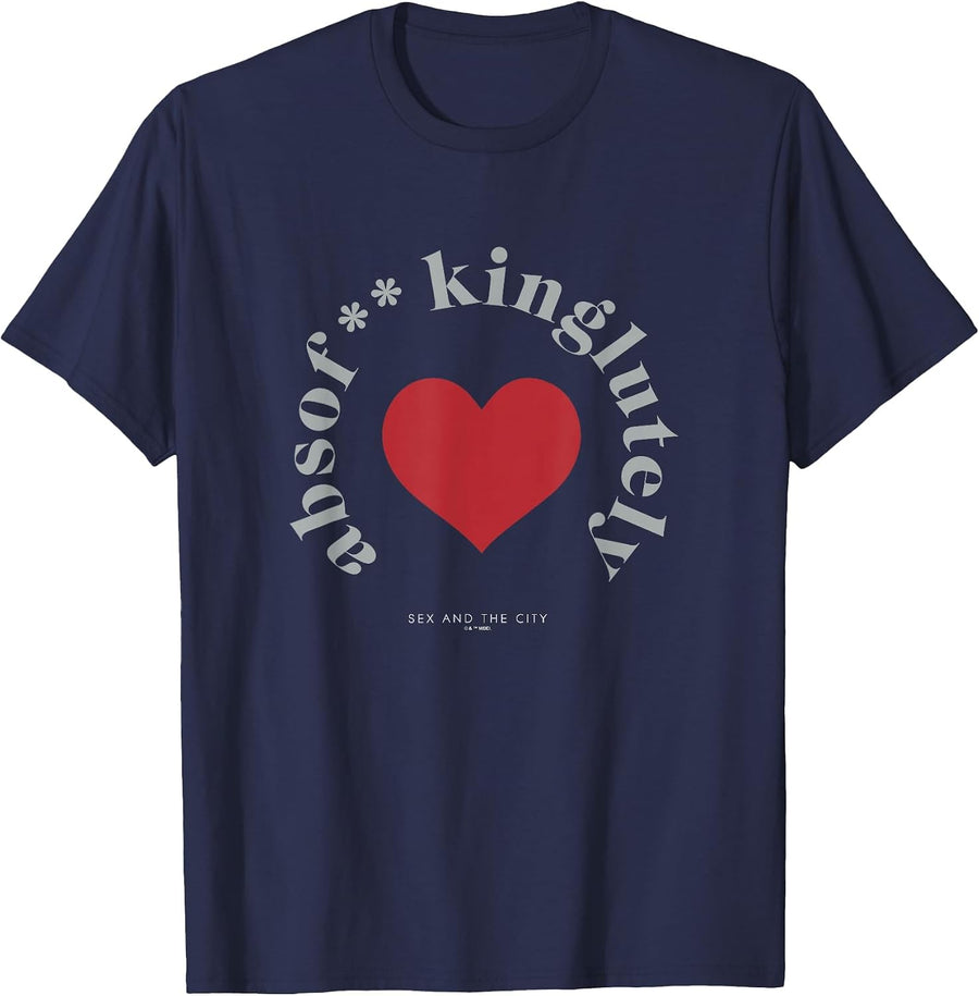 Sex and the City Absolutely Big Heart Quote T-Shirt - Navy Blue