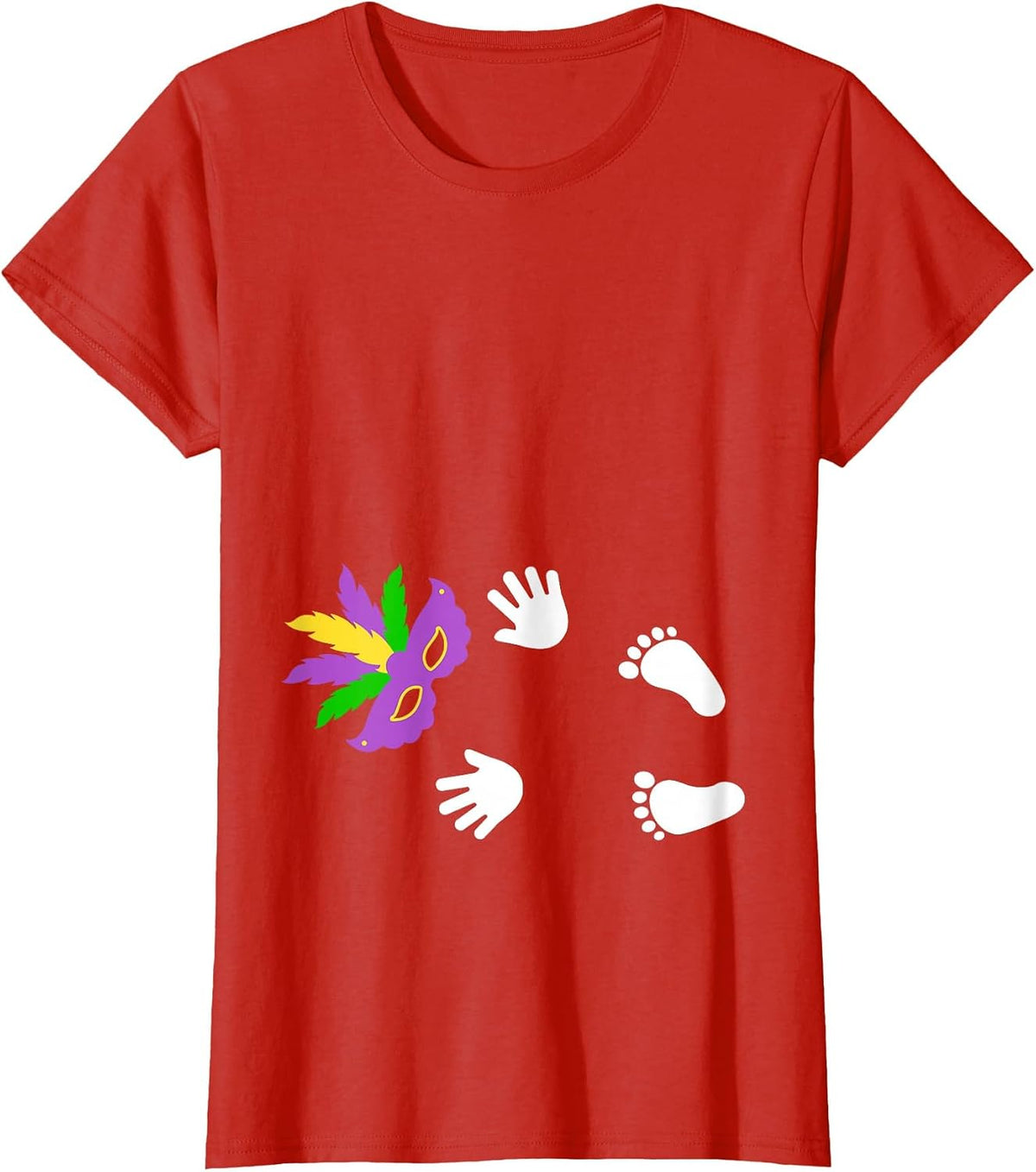 I Got The Baby Funny Pregnancy Announcement Mardi Gras T-Shirt - Red