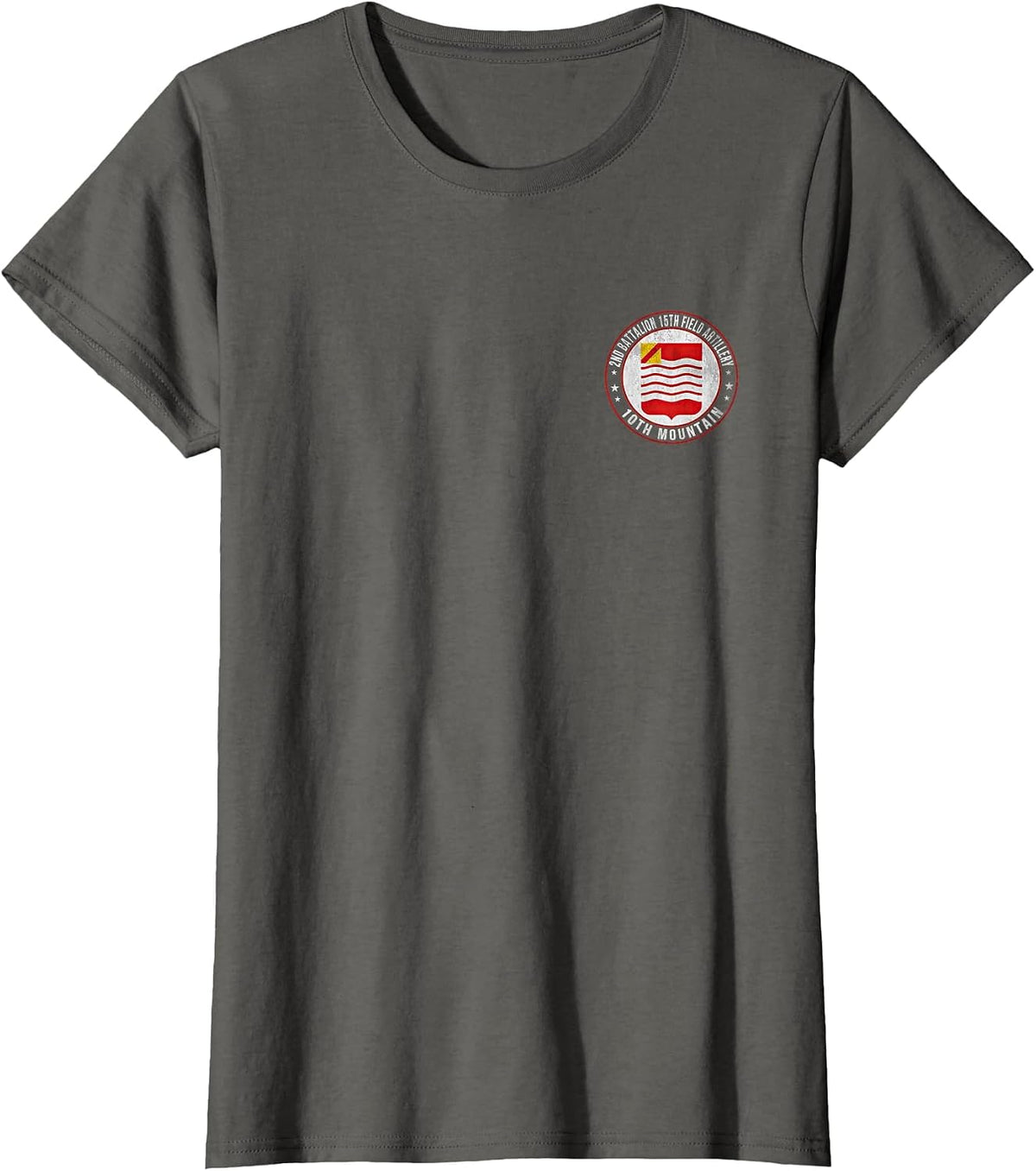 2nd Battalion 15th Field Artillery 10th Mountain Division T-Shirt - Asphalt Grey