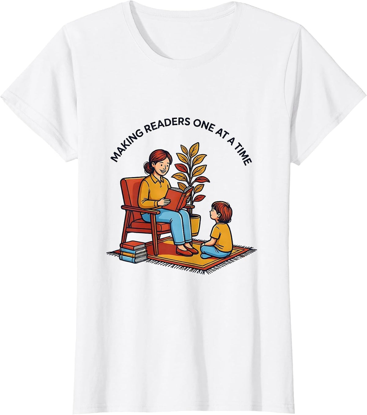 Women's 2nd Grade Teacher Making Readers One at a Time T-Shirt - White