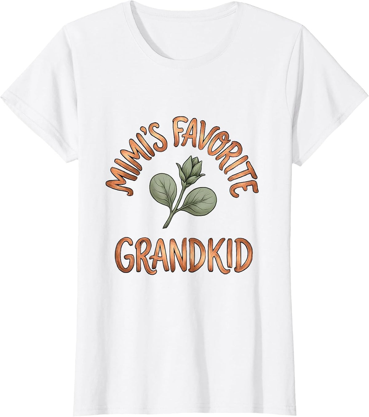 Mimi's Favorite Grandkid Boho Typography Grandmother Gift T-Shirt - White