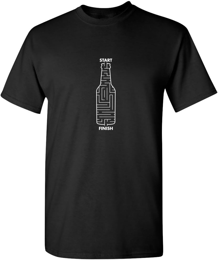 Beer Maze Graphic Novelty Super Soft Ringspun Funny Graphics T Shirts for Mens | Novelty T Shirts for Men | Graphics Tees -