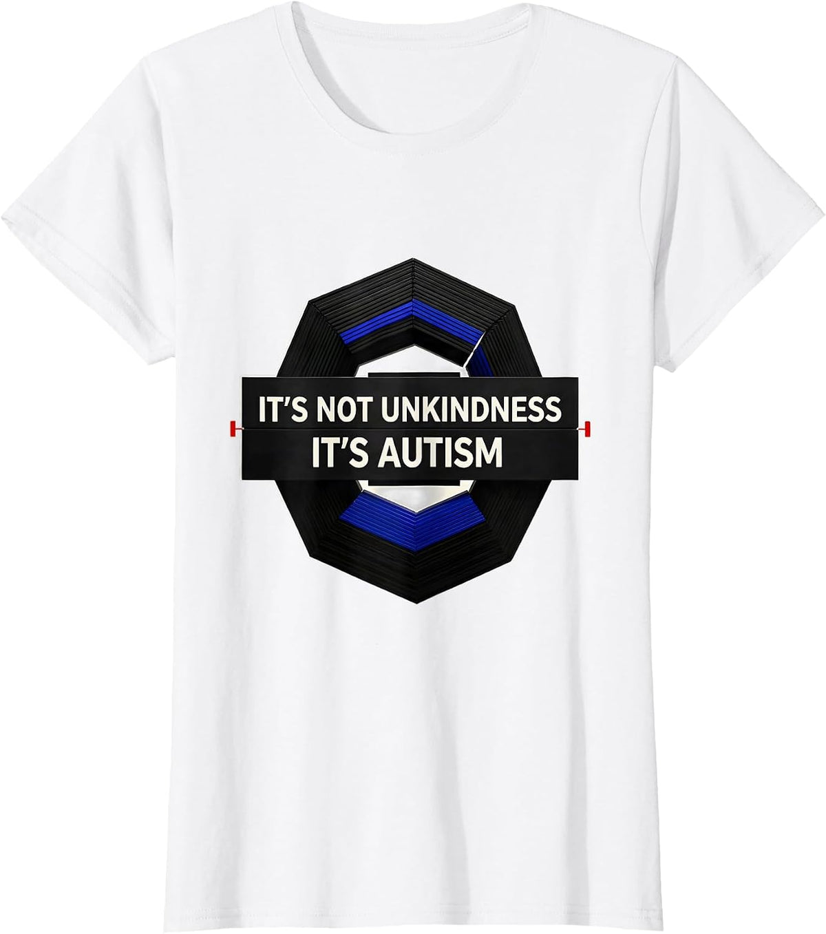 It's Not Unkindness It's Autism Geometric Neurodiversity T-Shirt - White