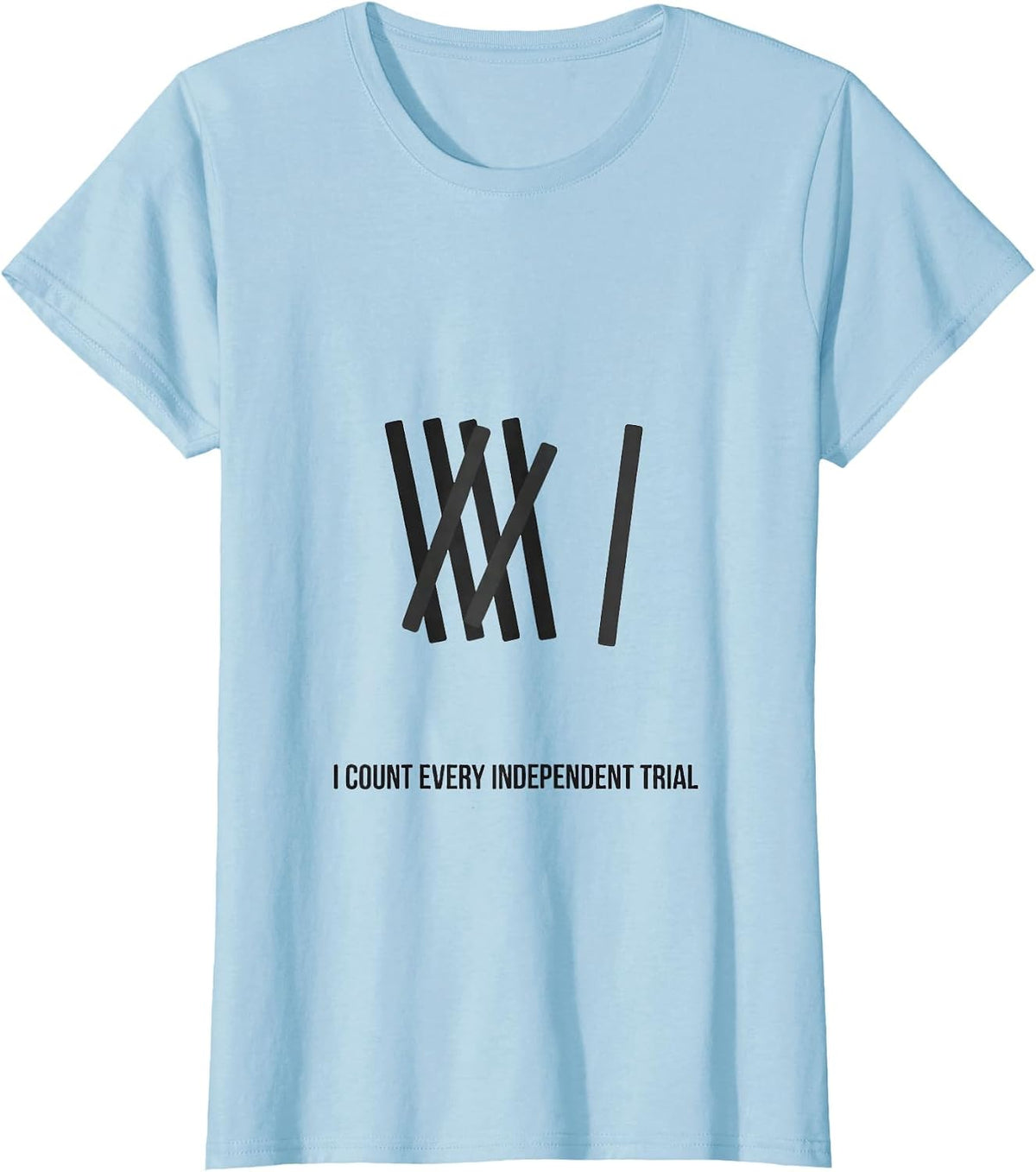 I Count Every Independent Trial Retro ABA Therapist RBT T-Shirt - Baby Blue