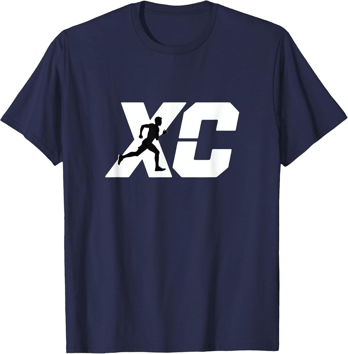 Cross Country Running XC Runner T-Shirt - Navy Blue