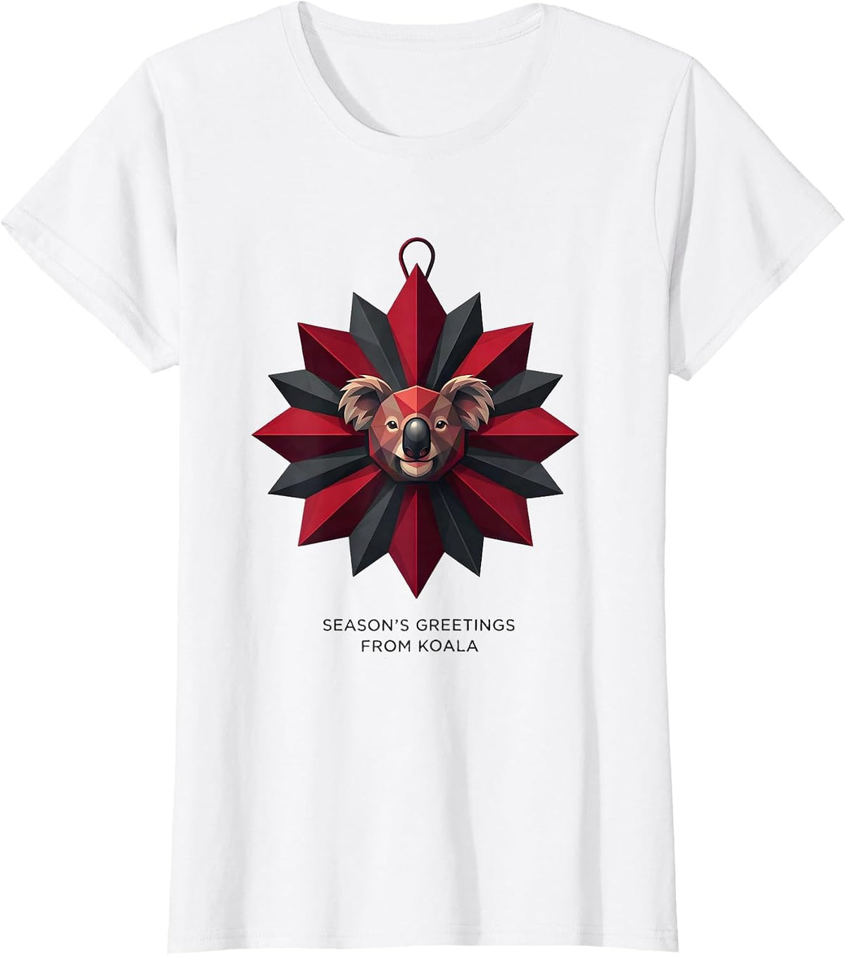Women's Season's Greetings From Koala Funny Koala Lover Christmas T-Shirt - White