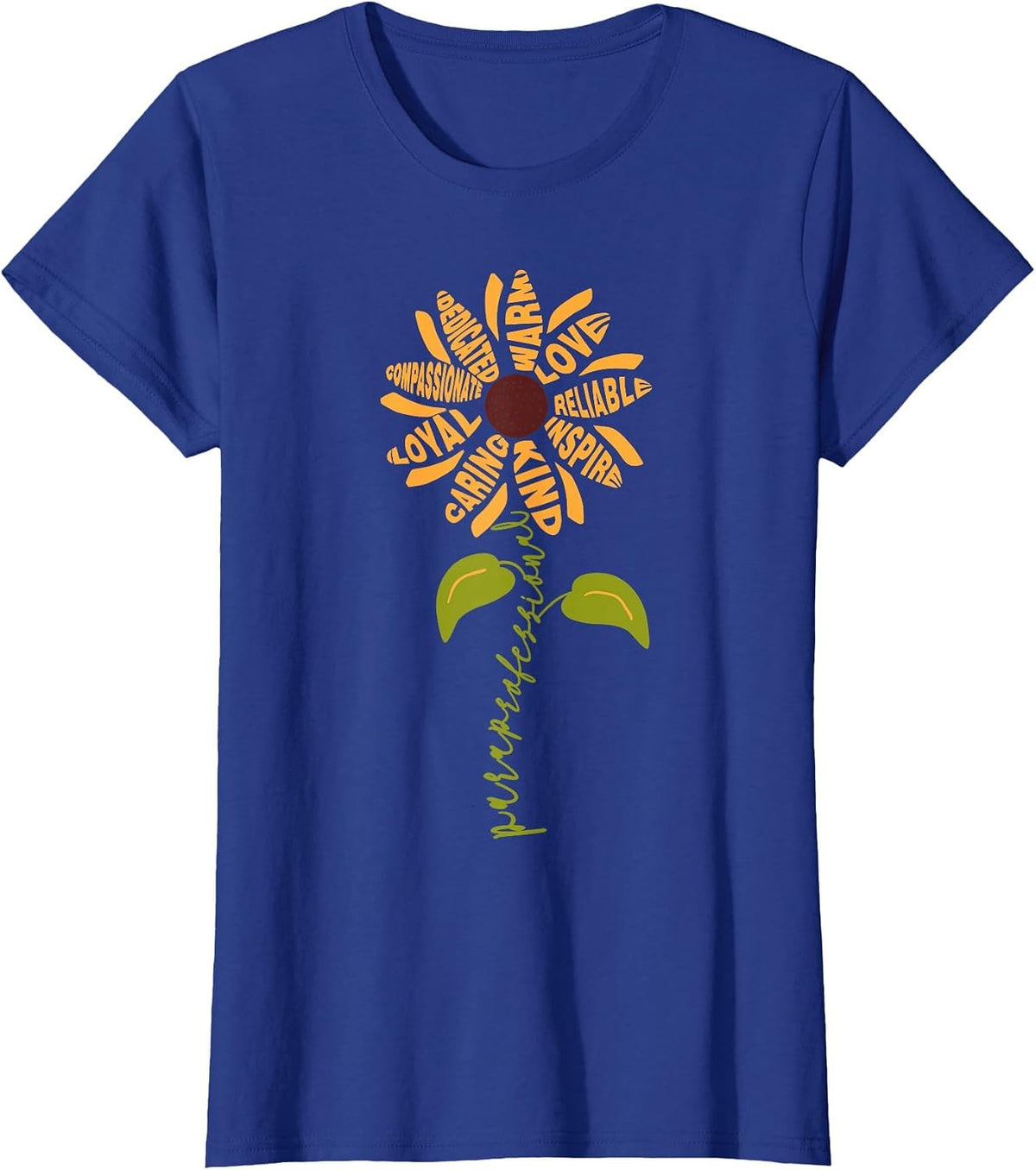 Paraprofessional para Sunflower Teacher Back to School T-Shirt - Royal Blue
