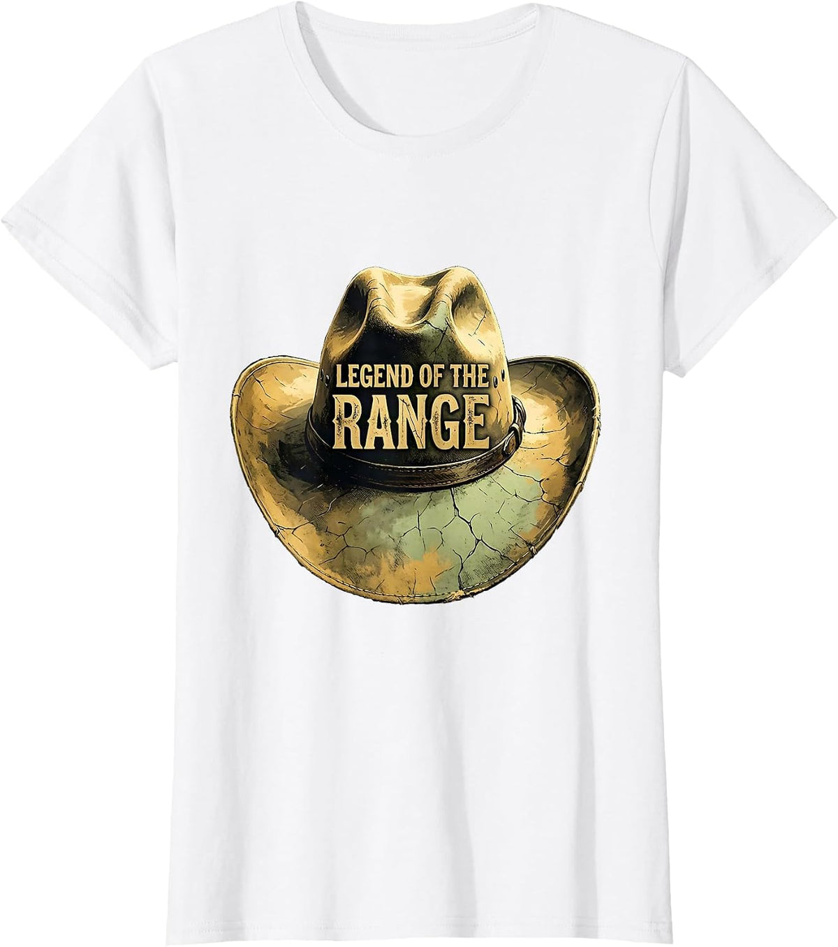 Legend of the Range Western Cowboy Design T-Shirt - White