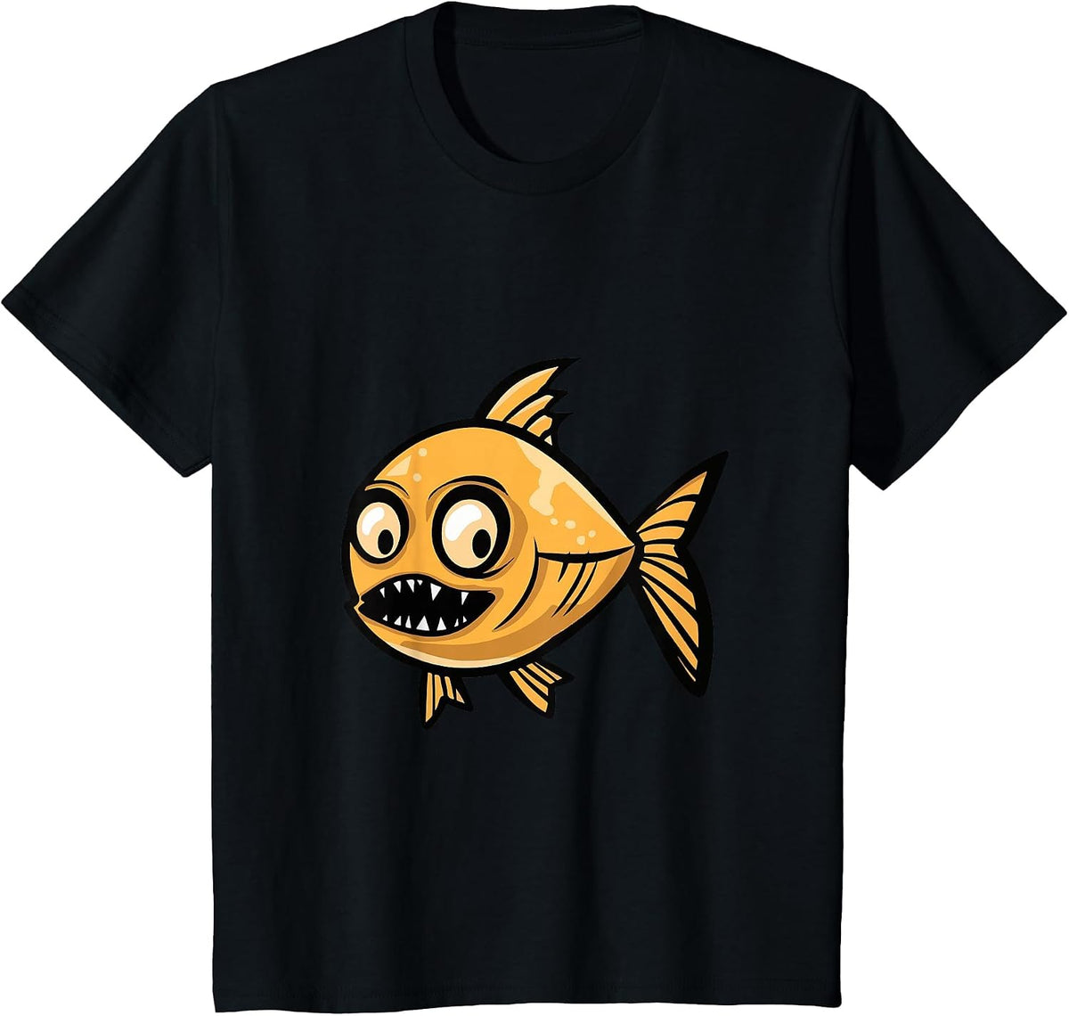 Funny Halloween Goldfish Zombie T-Shirt - Black