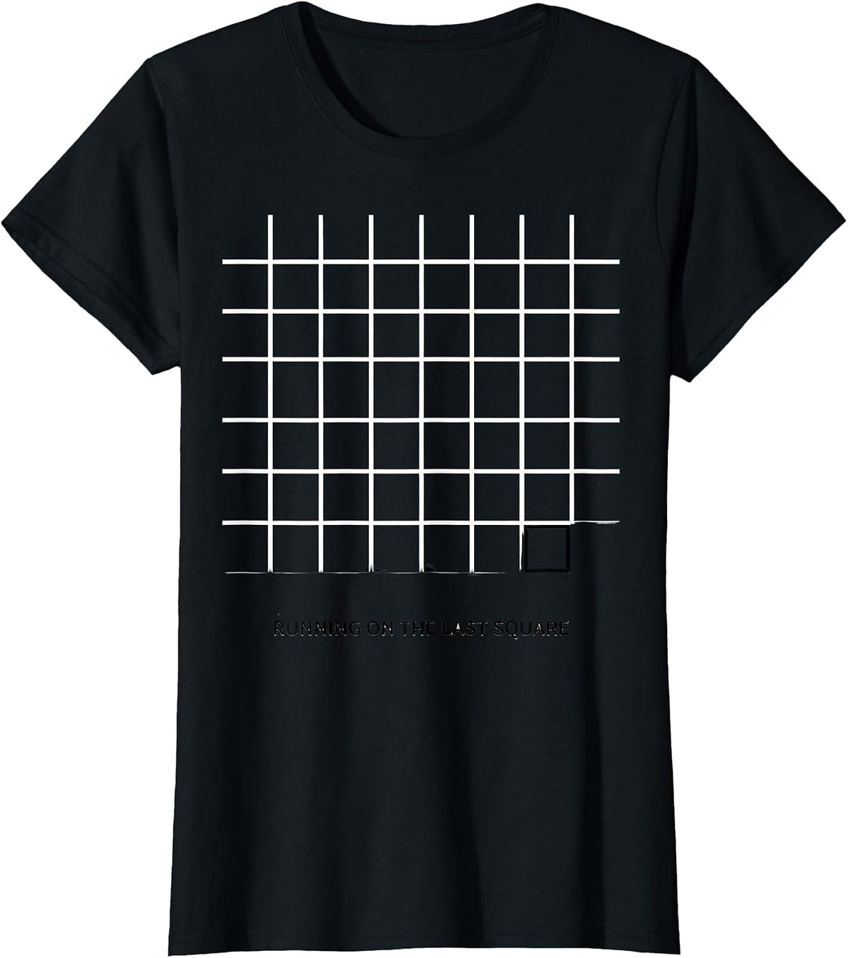 Running On The Last Square Funny Sarcastic Teacher Back T-Shirt - Black
