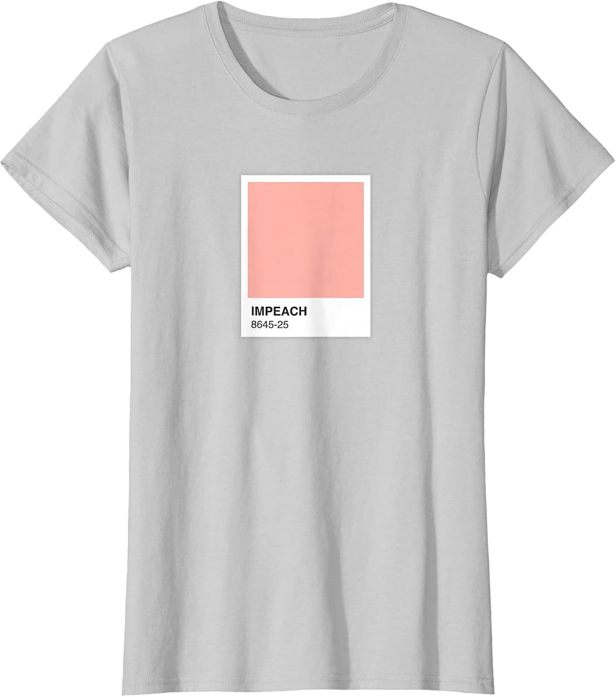 Subtle Anti Trump 8645 Graphic Designer Tshirt Color Swatch - Silver Grey