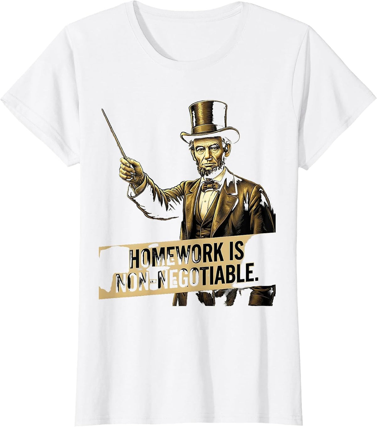 Homework Is Non-Negotiable Middle School Teacher T-Shirt - White