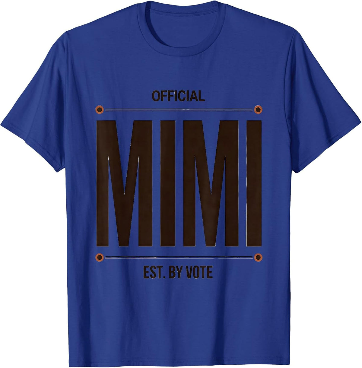 Men's Official Mimi Est By Vote Retro Groovy Mothers Day Gift T-Shirt - Royal Blue
