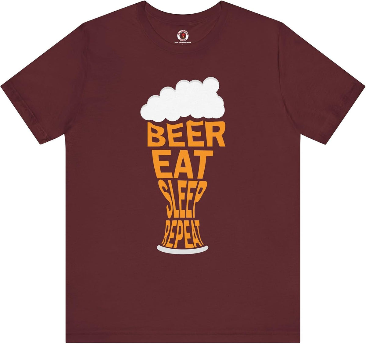 Beer Eat Sleep Repeat T-Shirt - Maroon