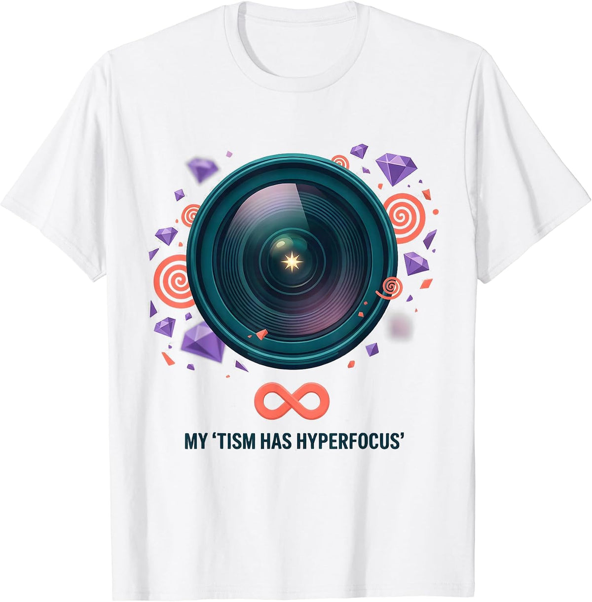 Men's My 'Tism Has Hyperfocus Funny Autistic ADHD Meme T-Shirt - White