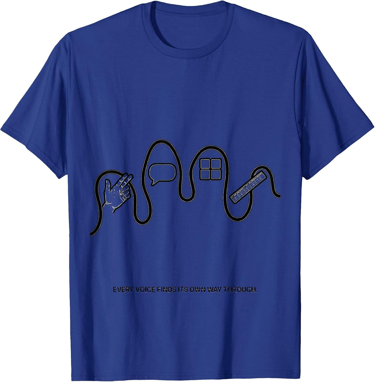 Every Voice Finds Its Own Way Through Special Education T-Shirt - Royal Blue