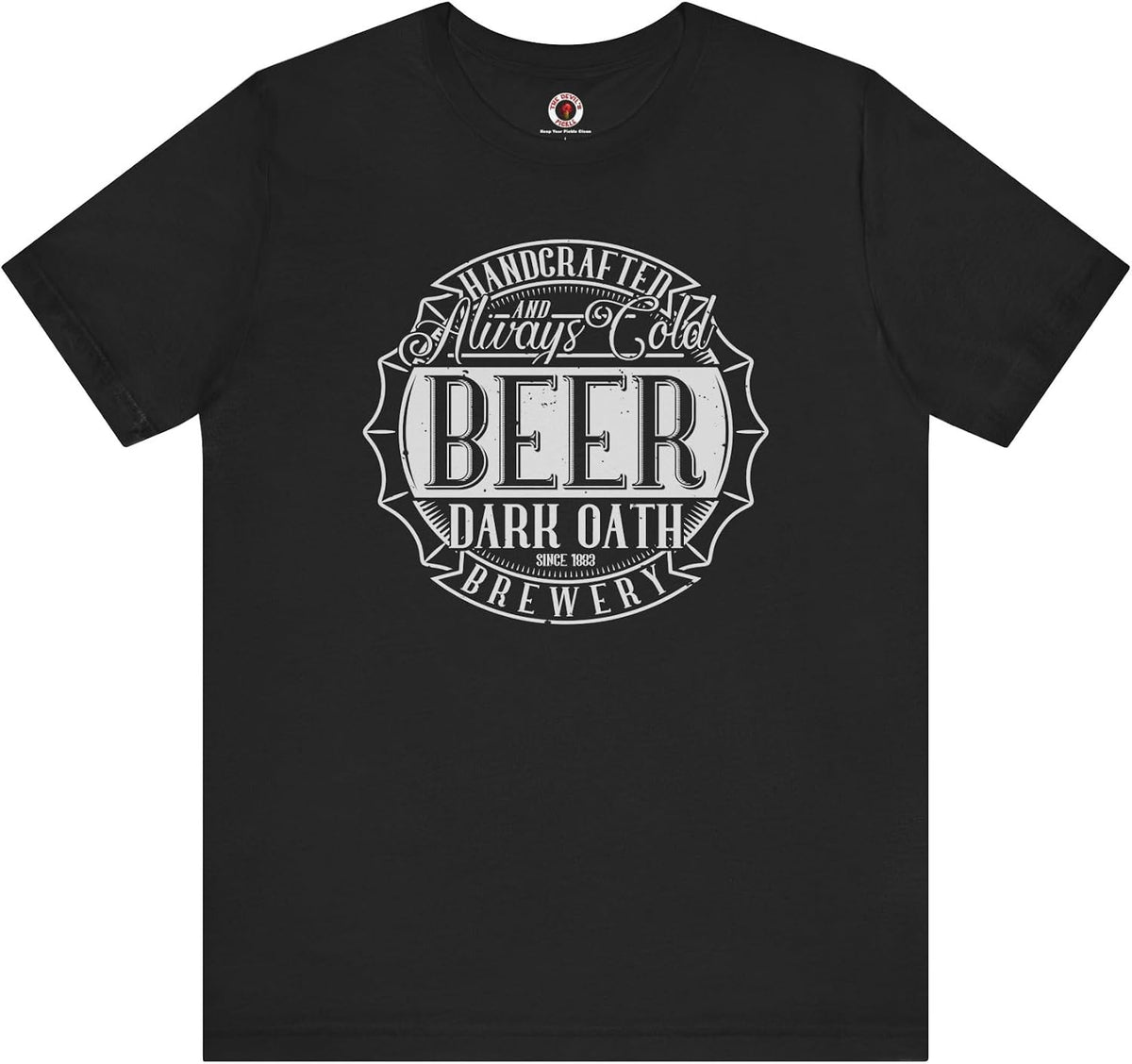 Handcrafted and Always Cold Beer T-Shirt - Black