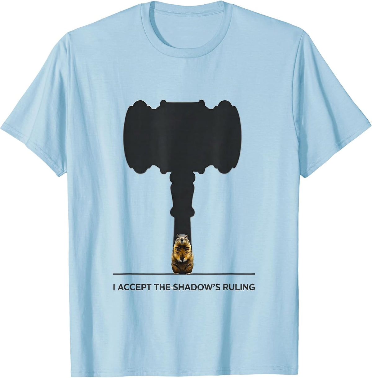 Men's I Accept The Shadow's Ruling Funny Groundhog Day Vintage T-Shirt - Baby Blue