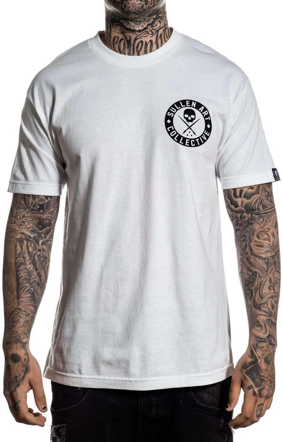 Sullen The Classic Badge of Honor Tattoo Lifestyle Graphic Standard Short Sleeve Tee - White\/Black