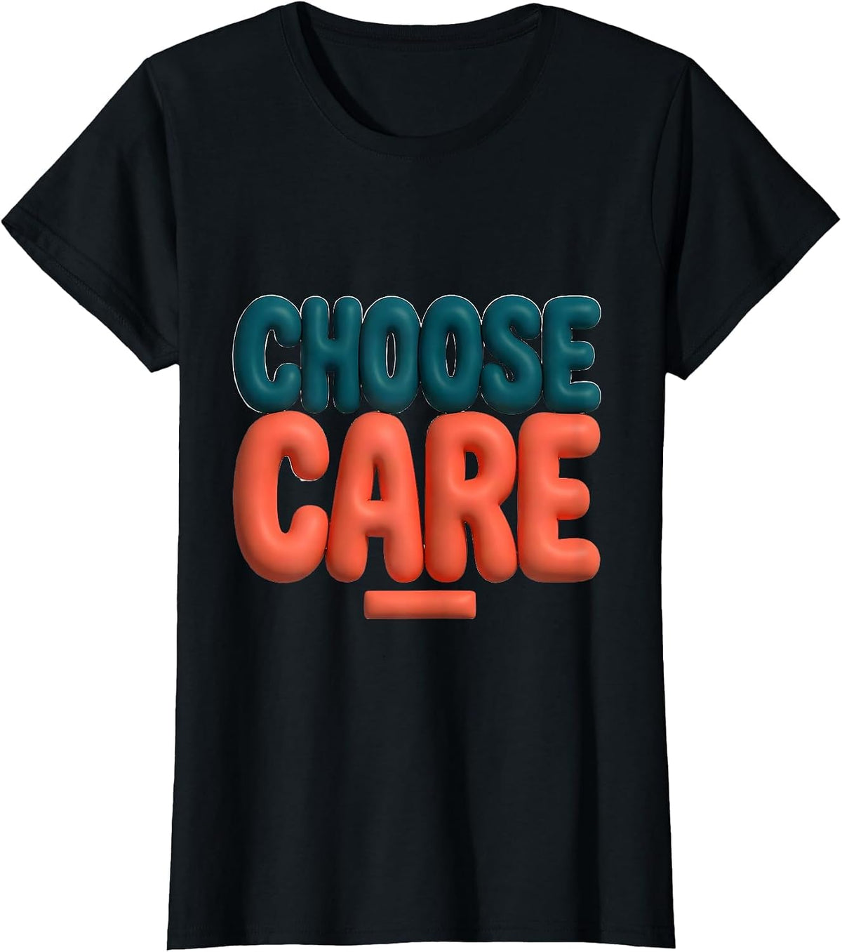 Choose Care Retro Groovy Positivity Inclusion Teacher Gift T-Shirt - Black