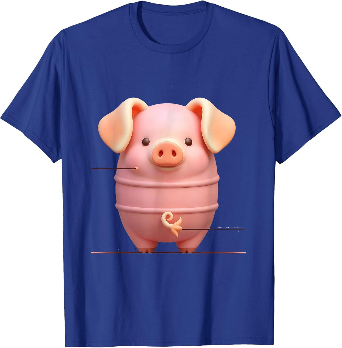 Kawaii Pink Pig Cute Farm Animal Lover Gift T-Shirt - Royal Blue