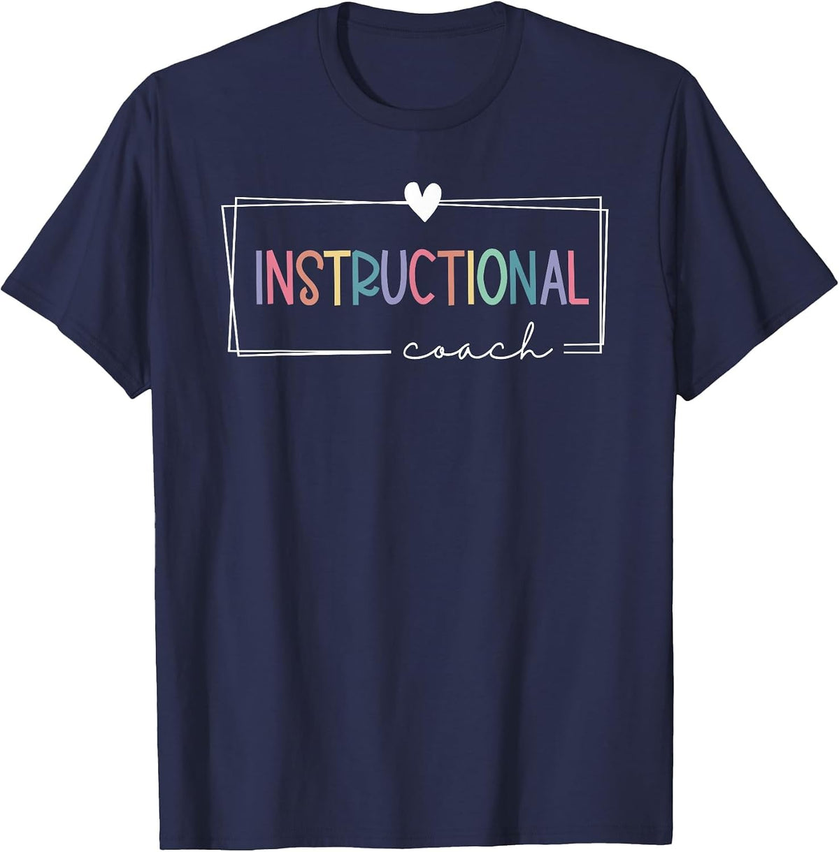 Instructional Coach School Cute Academic Specialist Teacher T-Shirt - Navy Blue