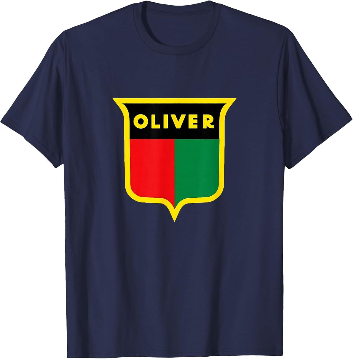 Oliver Tractors Vintage Logo Retro Farming Apparel T-Shirt - Navy Blue