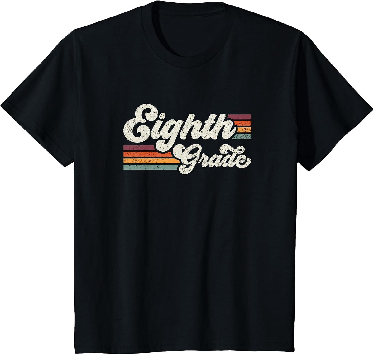 Retro Eighth Grade Teacher Back to School T-Shirt - Black