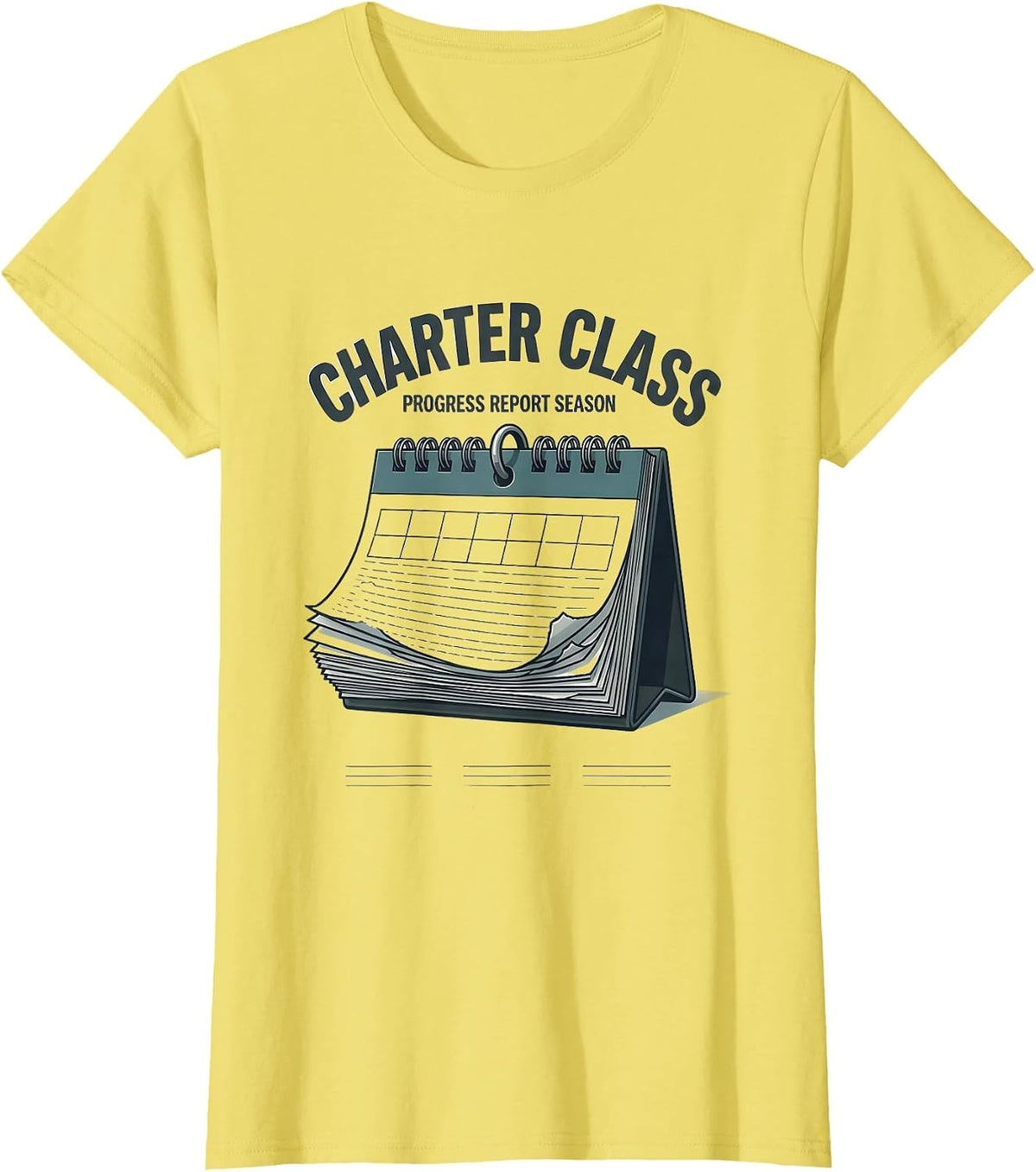 Charter Class Progress Report Season Special Education T-Shirt - Lemon Yellow