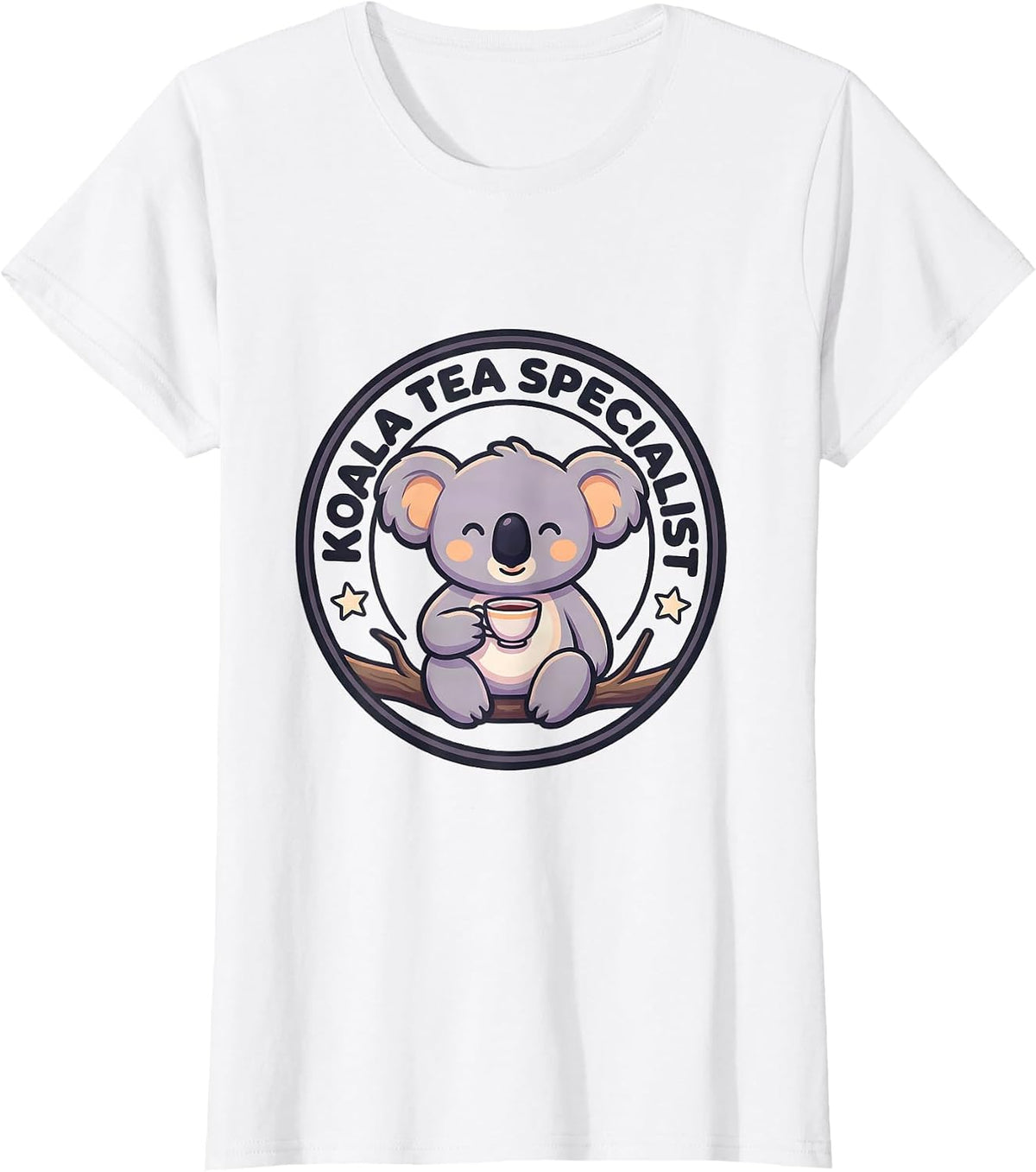 Women's Koala Tea Specialist Cute Kawaii Koala Lover Animal Pun T-Shirt - White