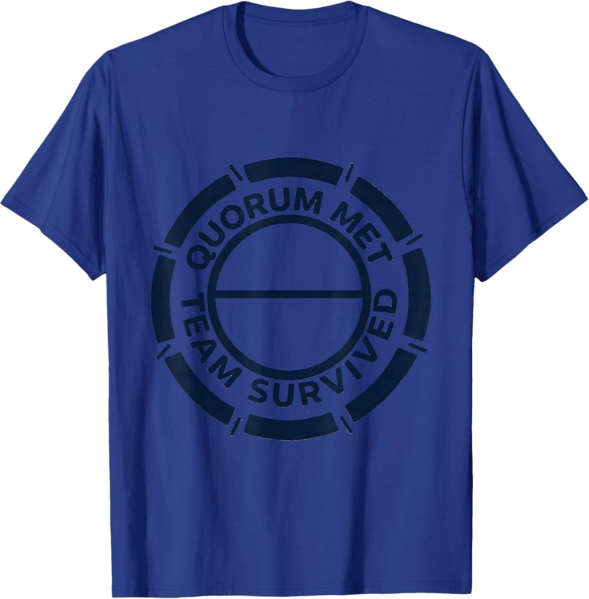 Quorum Met Team Survived Geometric Special Education Teacher T-Shirt - Royal Blue