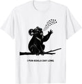 Men's I Pun Koala Day Long Funny Koala Lover Animal Puns Gift T-Shirt - White