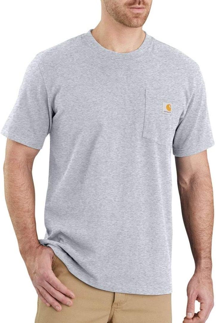 Carhartt Men's 103296 Relaxed Fit Workwear Pocket T-Shirt - Heather Gray