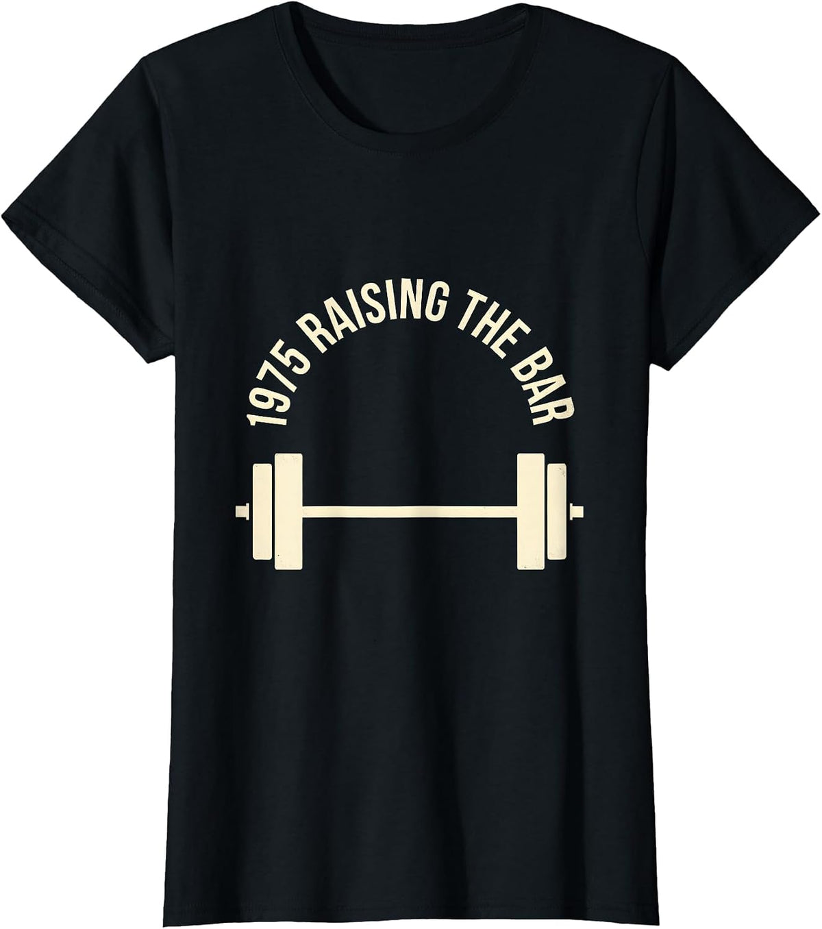 Vintage 1975 Raising the Bar Classic Design T-Shirt - Black