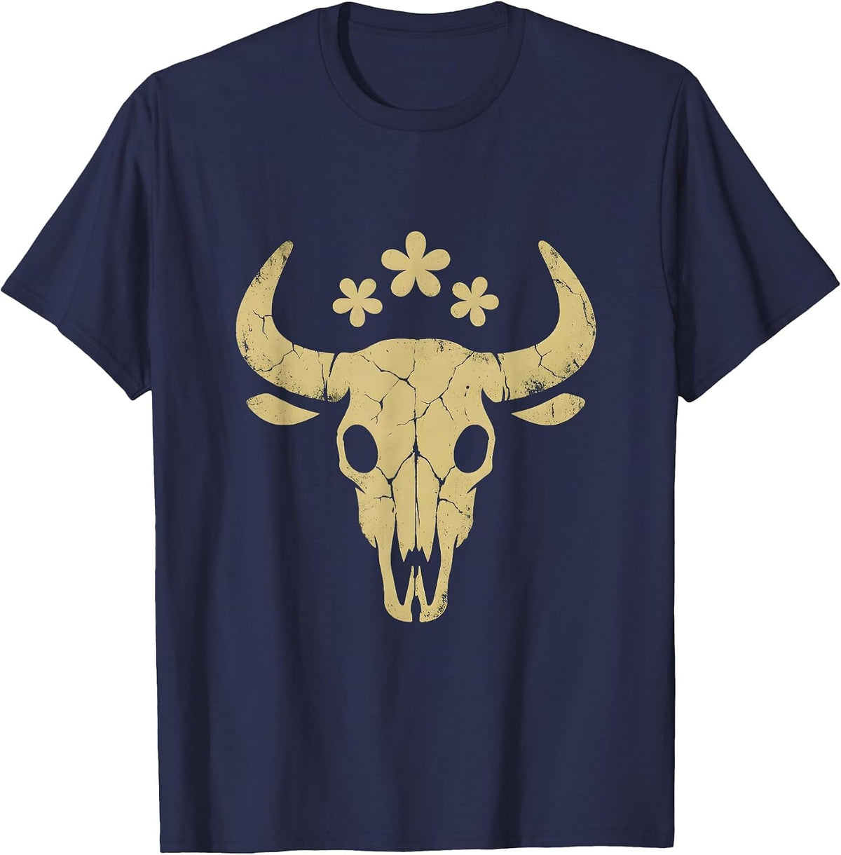 Freedom Tour Vintage Motorcycle Highway Graphic T-Shirt - Navy Blue