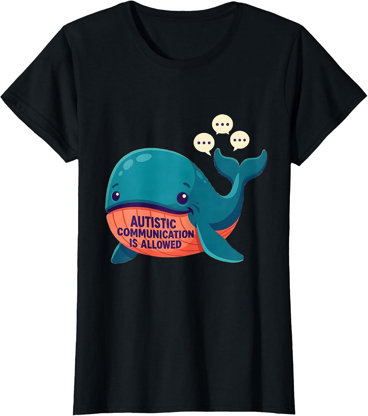 Autistic Communication Is Allowed Neurodivergent Pride Humor T-Shirt - Black