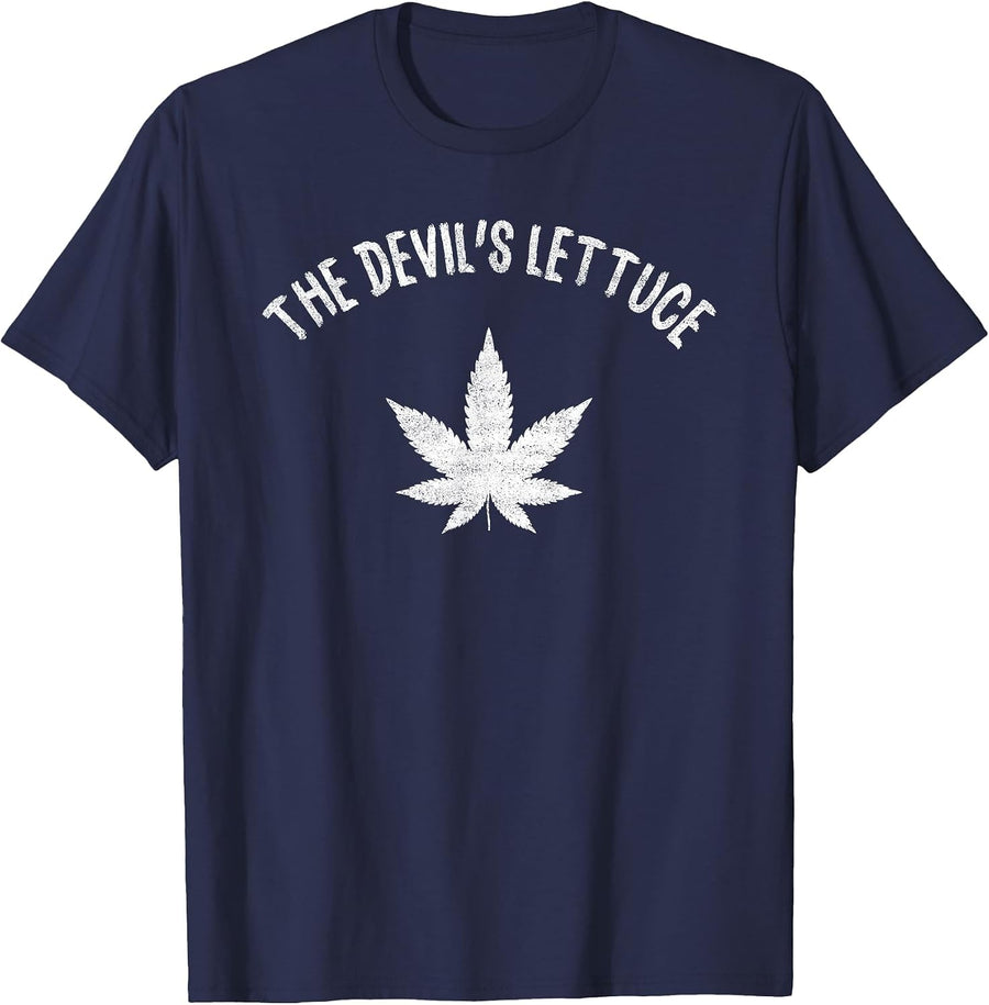 The Devil's Lettuce T-Shirt - Navy Blue