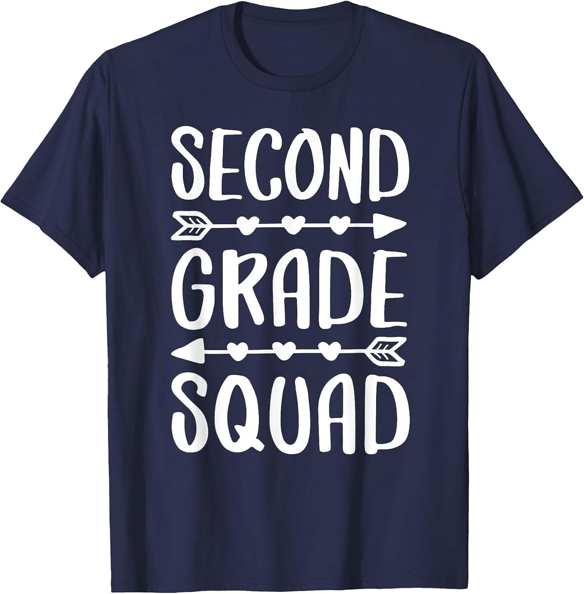 Second Grade Squad Shirt 2nd Grade Boy Girl Student Teacher T-Shirt - Navy Blue