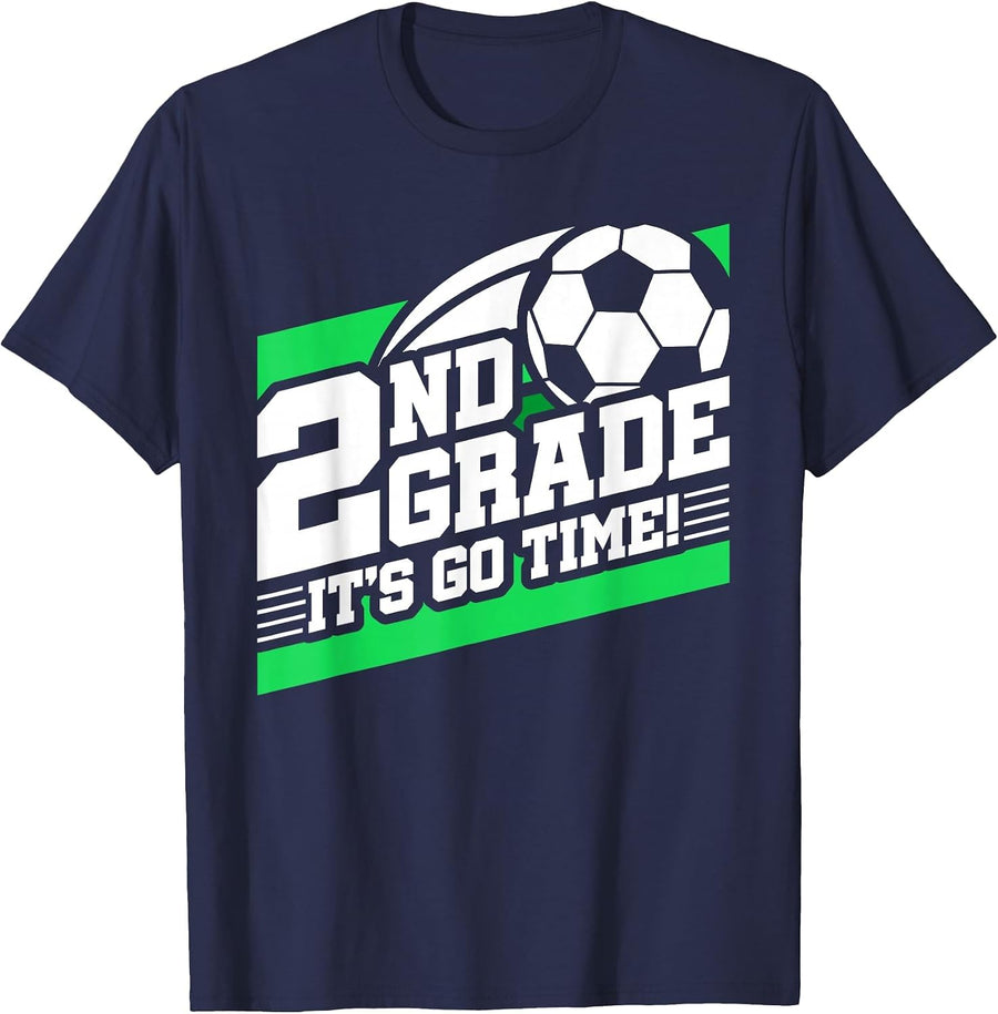 2nd Grade Soccer - Back to School - First Day of 2nd Grade T-Shirt - Navy Blue