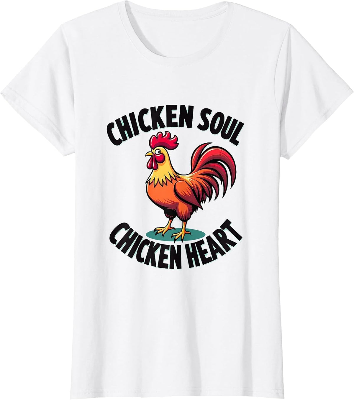 Chicken Soul Chicken Heart Poultry Love Design T-Shirt - White