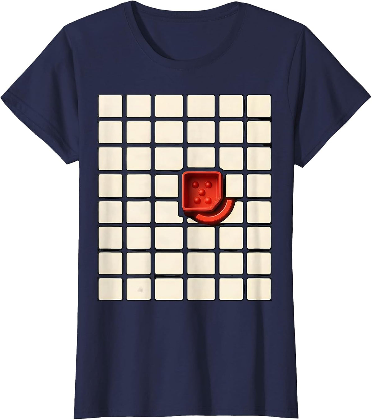 Women's Communication Board Tactile Dots AAC Therapy Room T-Shirt - Navy Blue