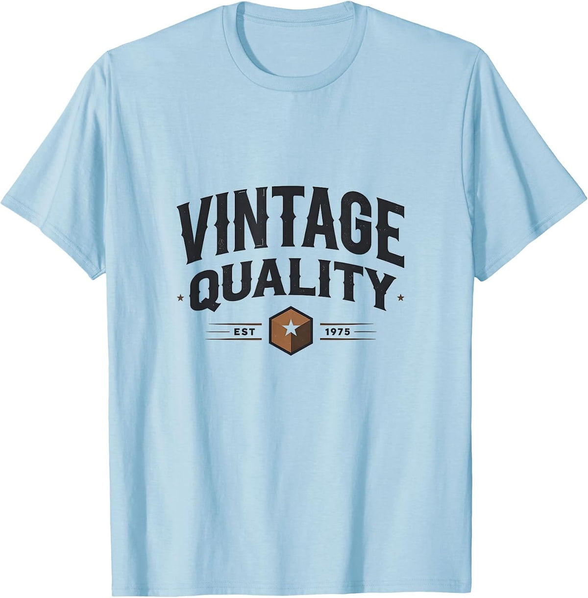 Vintage Classic Year 1975 Retro Birthday Design T-Shirt - Baby Blue