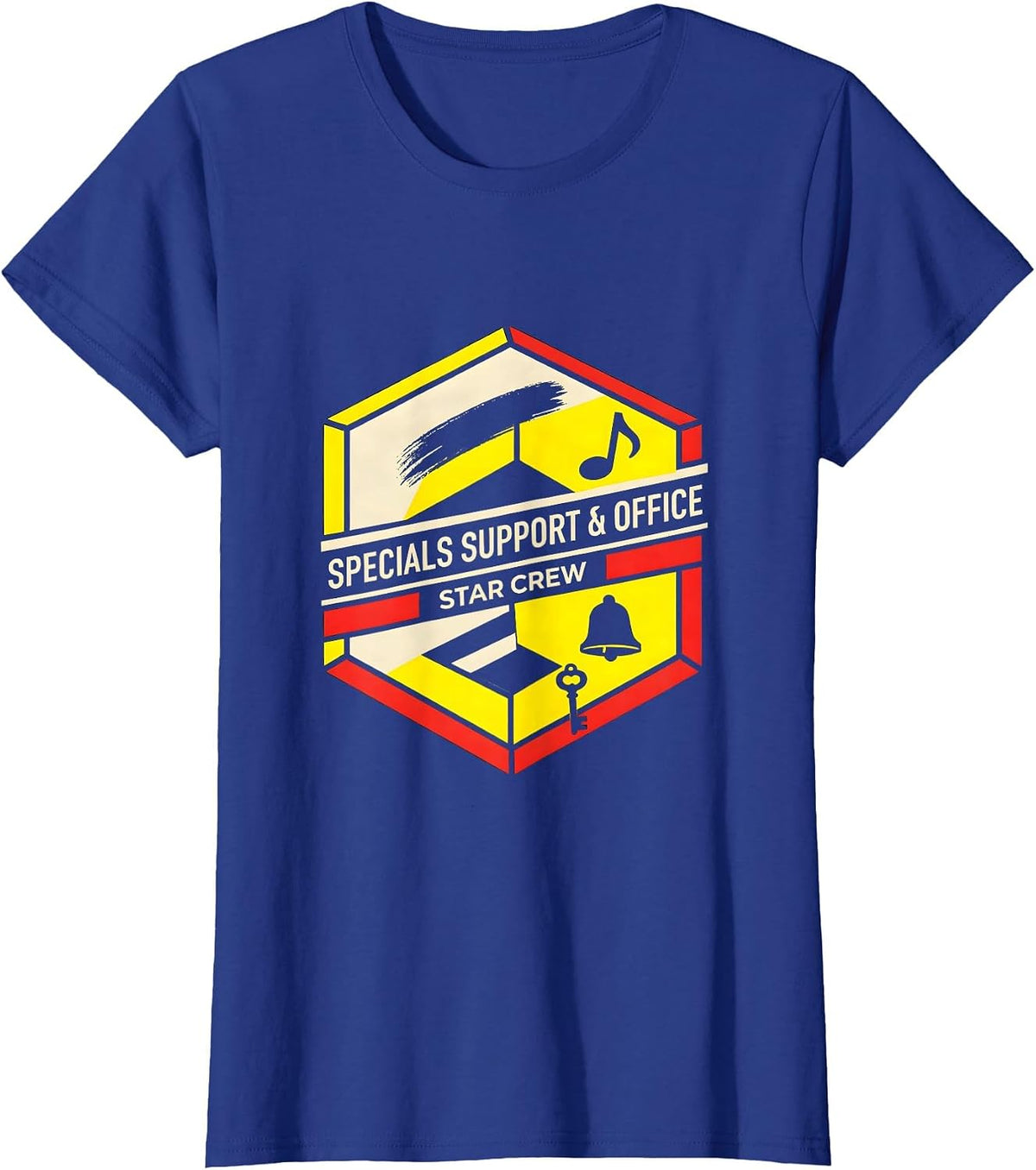 Women's Specials Support Office Star Crew Teacher Appreciation Crew T-Shirt - Royal Blue
