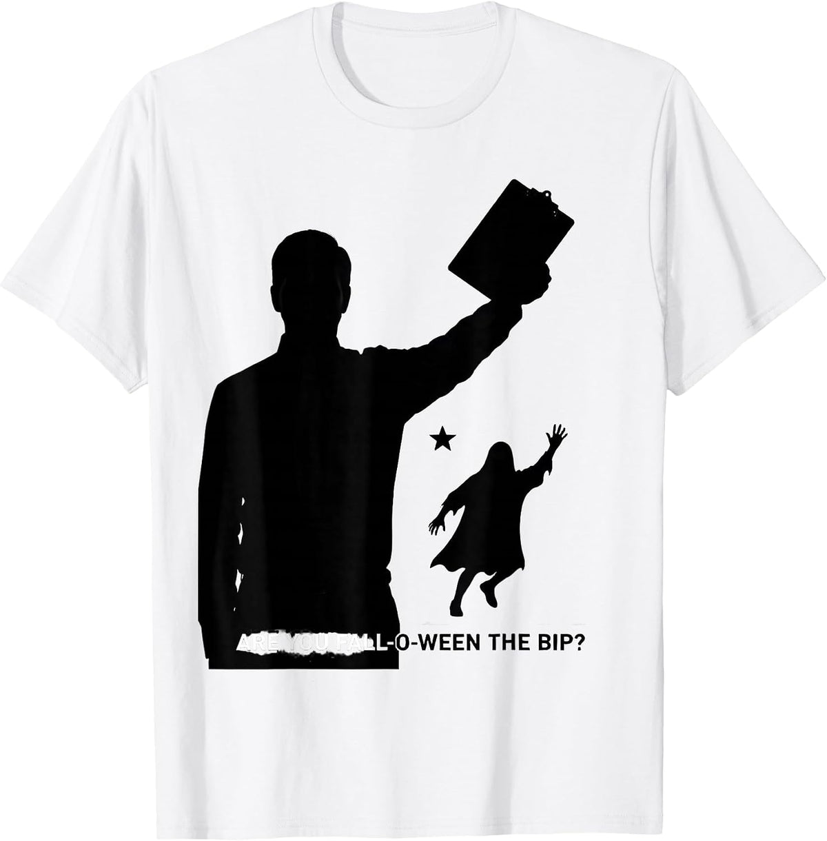 Men's Are You Fall-O-Ween The BIP Teacher Halloween Ghost T-Shirt - White