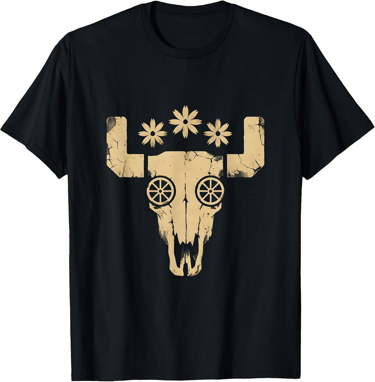 Men's Route 66 Motorcycle Wheel Desert Dust Graphic T-Shirt - Black