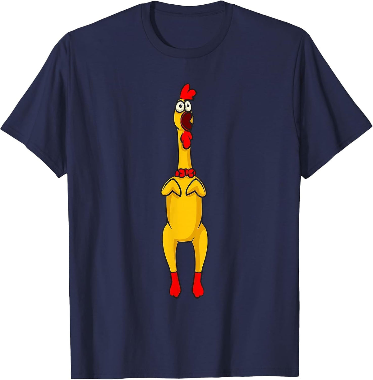 Rubber Chicken Costume Toy Rubber Chicken T-Shirt - Navy Blue