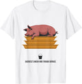 Men's Duchess's Mash and Trough Service Funny Pig Lover Pet Owner T-Shirt - White