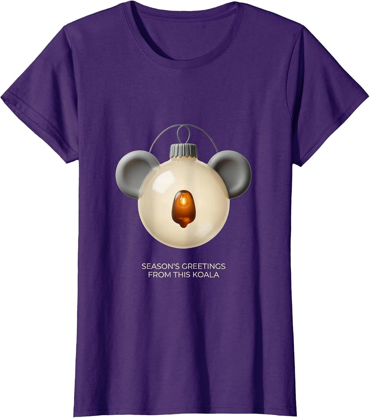Women's Season's Greetings From This Koala Funny Koala Lover T-Shirt - Purple