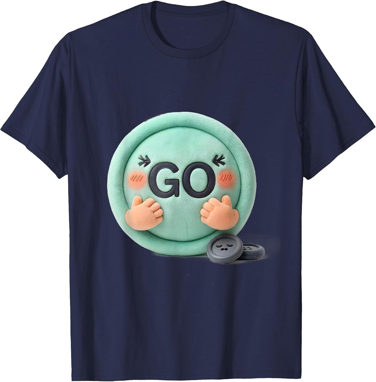 Men's Go Cute Kawaii AAC Speech Therapy SLP Teacher Support T-Shirt - Navy Blue